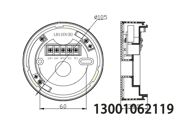 <b>LD11 1 EN(B) 探測器底座</b>