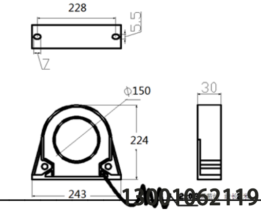 ZCT150-1 剩余電流互感器（圓形）