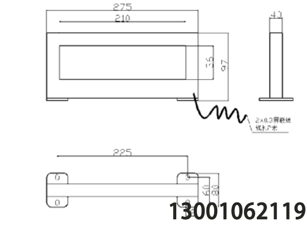  HCT210X36-1 剩余電流互感器（矩形）