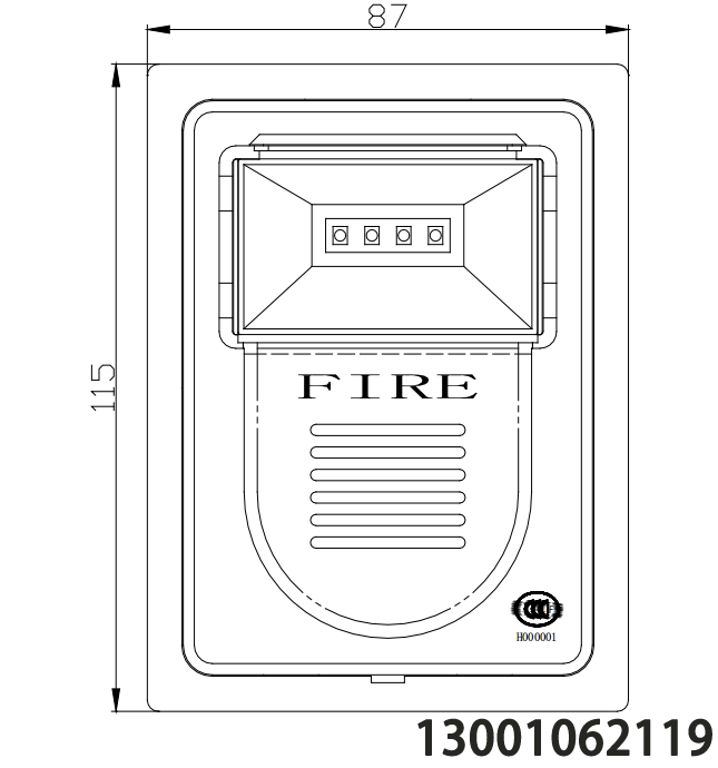 <b>LD1002EN 北京利達(dá)二線制聲光報(bào)警器</b>