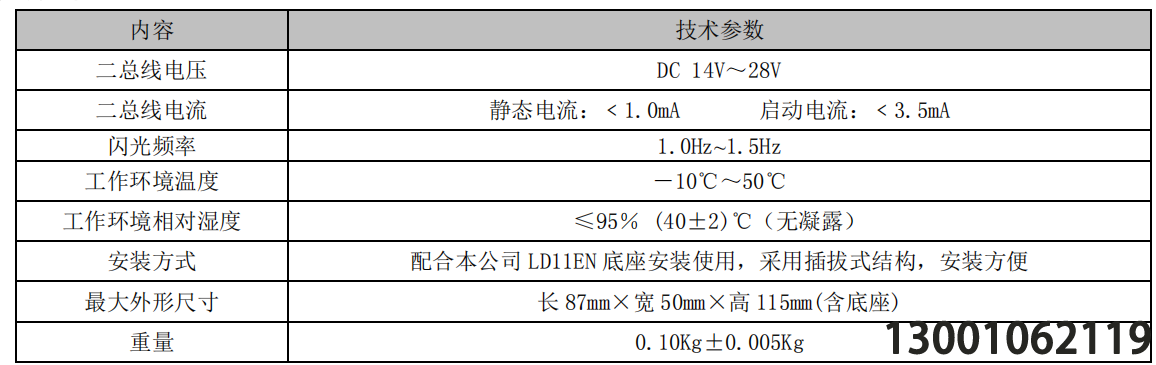 北京利達(dá)華信LD1102EN 火災(zāi)光警報(bào)器